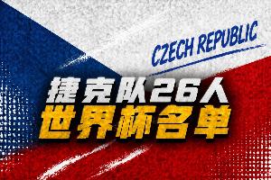 《捷克国家足球队世界杯参赛阵容公布：包含希克、绍切克、赫洛热克及克雷伊奇等球员》