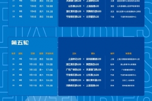 中青赛U20第二阶段赛程安排：主客场制，6月13日启幕，持续10轮