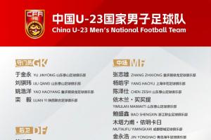 《U23国家队阵容公布：李新翔、向余望担任队长，吾米提江、玄智健、依木兰入选》